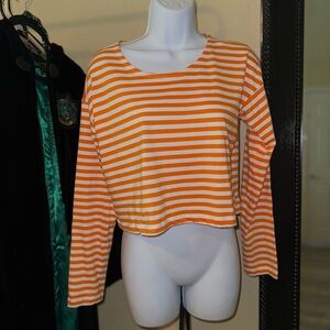 Forever 21 striped orange shirt